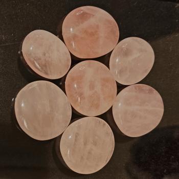 Preview: verschiedene Flachsteine Rosenquarz
