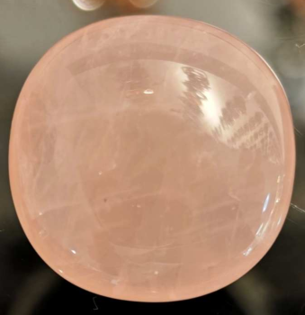 Trommelstein Rosenquarz flach